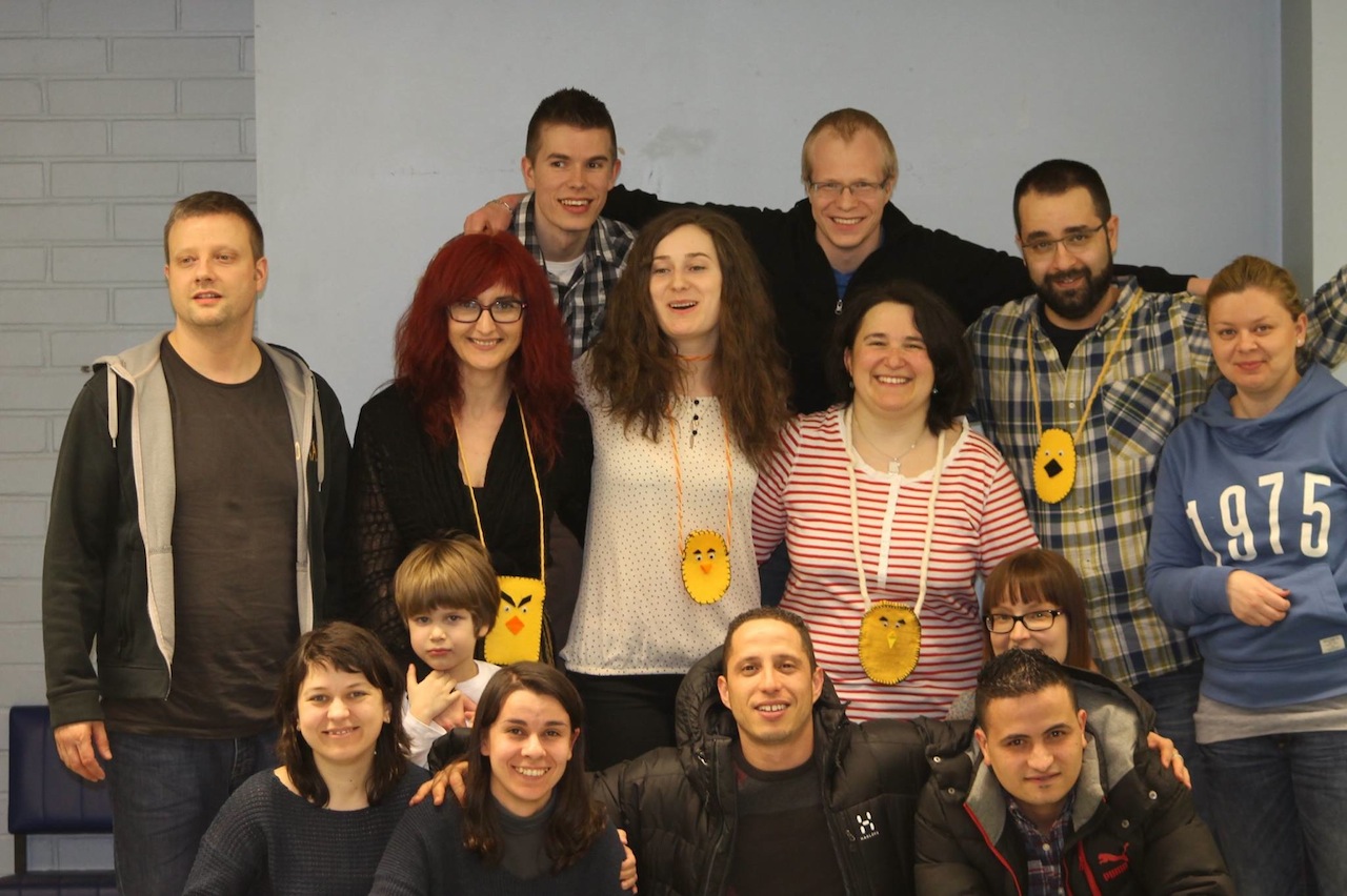 Picture with some of guests, those who stayed to help up with the cleaning :) Photo credits: Project4Romania